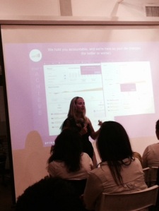 Alexa sharing great tips at the event hosted by Levo League